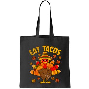 Turkey Eat Tacos Mexican Sombrero Thanksgiving Family Tote Bag