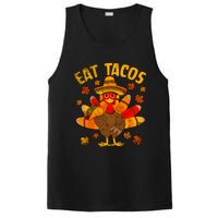 Turkey Eat Tacos Mexican Sombrero Thanksgiving Family PosiCharge Competitor Tank