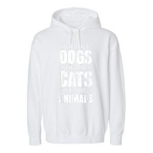 TheyRe Eating The Dogs TheyRe Eating The Cats And Animals Garment-Dyed Fleece Hoodie