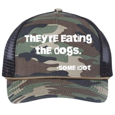 TheyRe Eating The Dogs Retro Rope Trucker Hat Cap