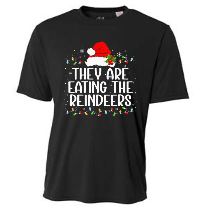 TheyRe Eating The Reindeers Funny Christmas Cooling Performance Crew T-Shirt