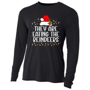 TheyRe Eating The Reindeers Funny Christmas Cooling Performance Long Sleeve Crew