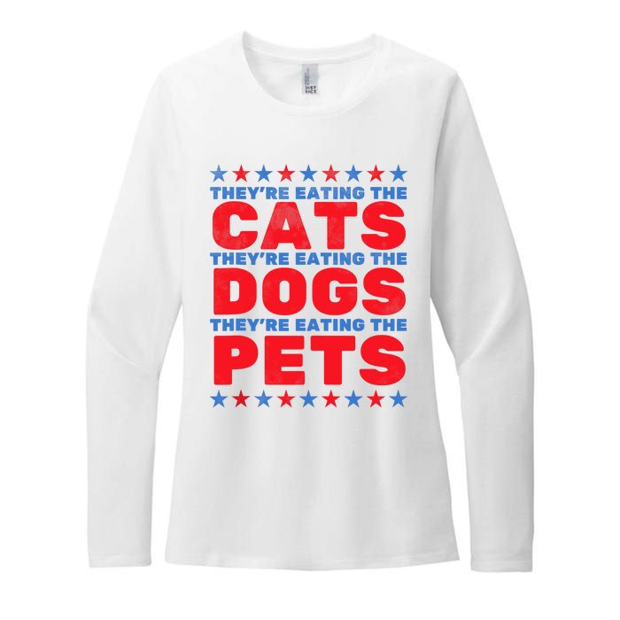 TheyRe Eating The Dogs Eating The Cats Election 2024 Womens CVC Long Sleeve Shirt