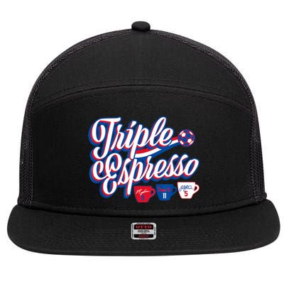 Triple Espresso 7 Panel Mesh Trucker Snapback Hat