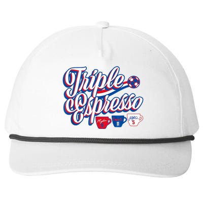 Triple Espresso Snapback Five-Panel Rope Hat