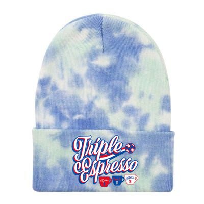 Triple Espresso Tie Dye 12in Knit Beanie