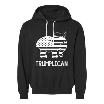 Trumplican Elephant Garment-Dyed Fleece Hoodie
