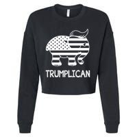 Trumplican Elephant Cropped Pullover Crew