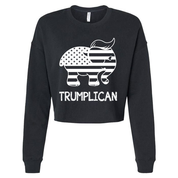 Trumplican Elephant Cropped Pullover Crew