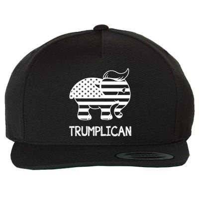 Trumplican Elephant Wool Snapback Cap