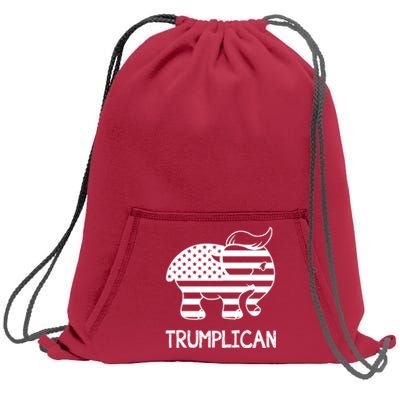 Trumplican Elephant Sweatshirt Cinch Pack Bag