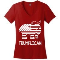 Trumplican Elephant Women's V-Neck T-Shirt