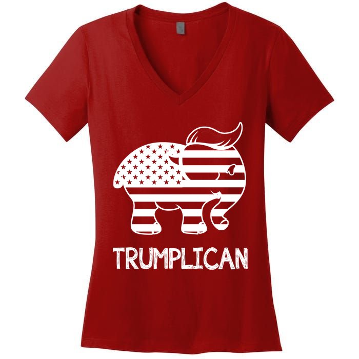 Trumplican Elephant Women's V-Neck T-Shirt