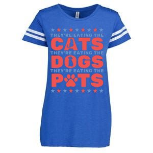 TheyRe Eating The Dogs And Cats The Pets Election 2024 Enza Ladies Jersey Football T-Shirt