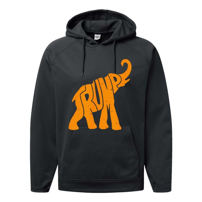 Trump Elephant Performance Fleece Hoodie