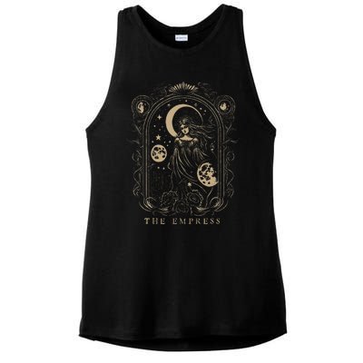 The Empress Tarot Card Goth Emo Occult Graphic Ladies PosiCharge Tri-Blend Wicking Tank