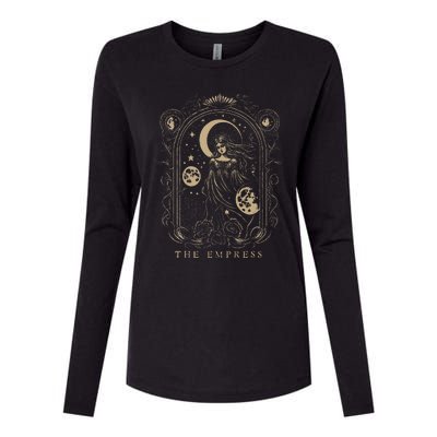 The Empress Tarot Card Goth Emo Occult Graphic Womens Cotton Relaxed Long Sleeve T-Shirt