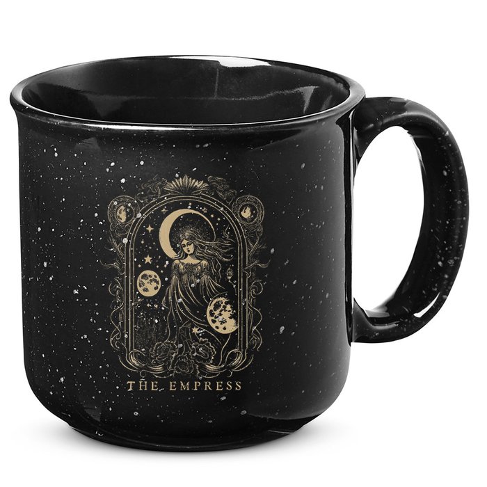 The Empress Tarot Card Goth Emo Occult Graphic 15oz Campfire Ceramic Mug