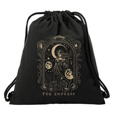 The Empress Tarot Card Goth Emo Occult Graphic Drawstring Bag