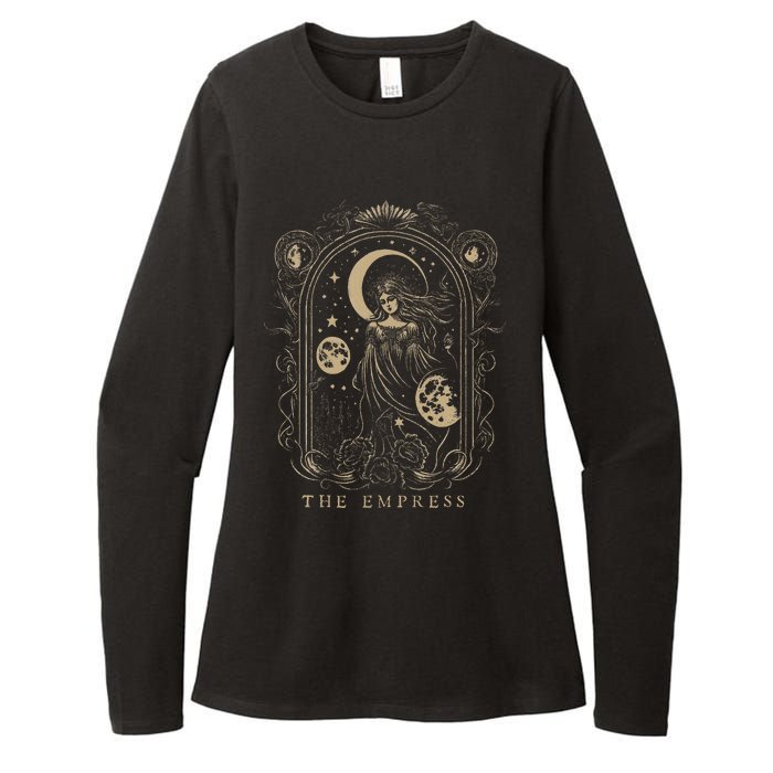 The Empress Tarot Card Goth Emo Occult Graphic Womens CVC Long Sleeve Shirt