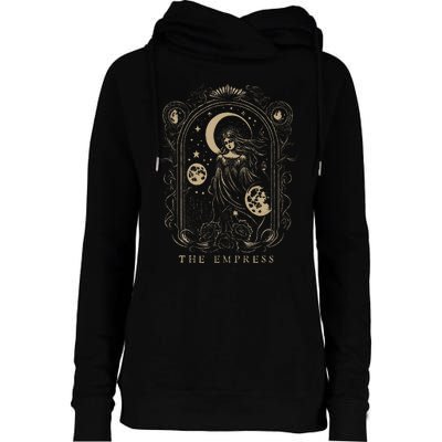 The Empress Tarot Card Goth Emo Occult Graphic Womens Funnel Neck Pullover Hood