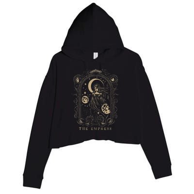 The Empress Tarot Card Goth Emo Occult Graphic Crop Fleece Hoodie