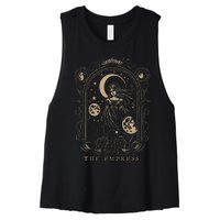 The Empress Tarot Card Goth Emo Occult Graphic Women's Racerback Cropped Tank