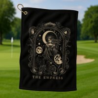 The Empress Tarot Card Goth Emo Occult Graphic Golf Towel