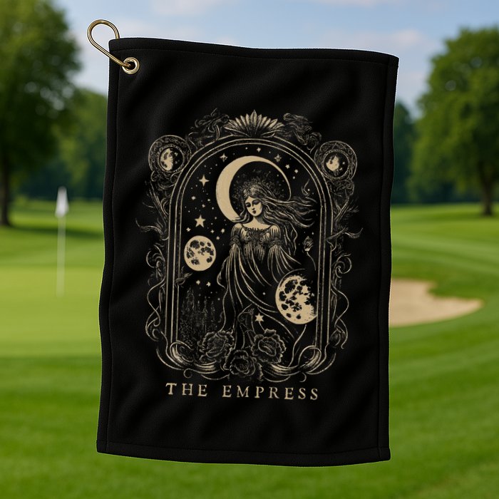 The Empress Tarot Card Goth Emo Occult Graphic Golf Towel