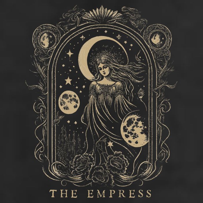 The Empress Tarot Card Goth Emo Occult Graphic Golf Towel