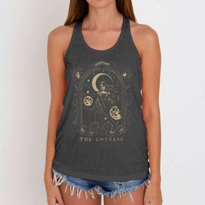 The Empress Tarot Card Goth Emo Occult Graphic Women's Knotted Racerback Tank