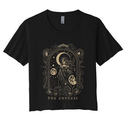 The Empress Tarot Card Goth Emo Occult Graphic Crop Top