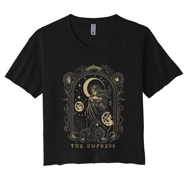 The Empress Tarot Card Goth Emo Occult Graphic Crop Top