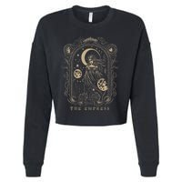 The Empress Tarot Card Goth Emo Occult Graphic Cropped Pullover Crew