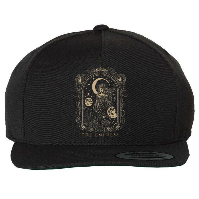 The Empress Tarot Card Goth Emo Occult Graphic Wool Snapback Cap