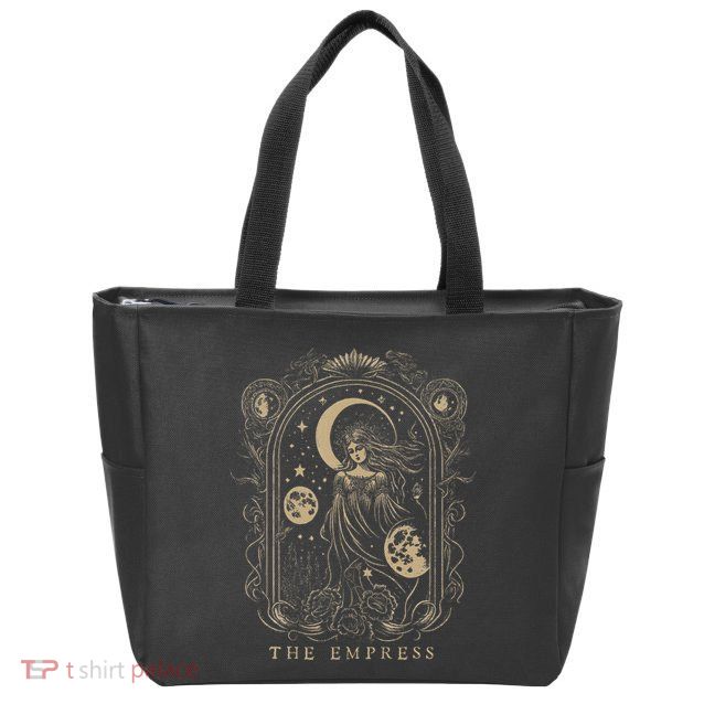The Empress Tarot Card Goth Emo Occult Graphic Zip Tote Bag
