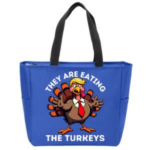 Theyre Eating The Turkeys Turkey Funny Thanksgiving Zip Tote Bag