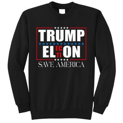 Trump Election Usa Flag Trump Elon Save America Sweatshirt