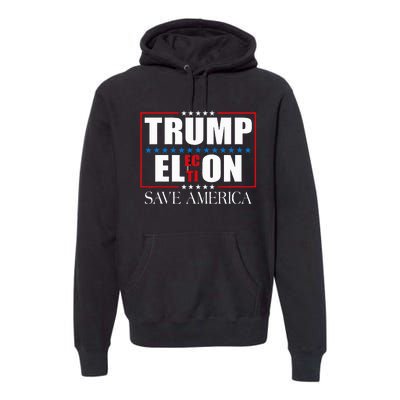 Trump Election Usa Flag Trump Elon Save America Premium Hoodie