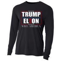 Trump Election Usa Flag Trump Elon Save America Cooling Performance Long Sleeve Crew