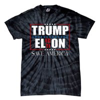 Trump Election Usa Flag Trump Elon Save America Tie-Dye T-Shirt