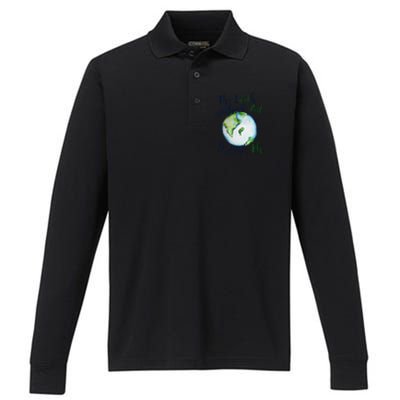 The Earth Without Art Is Just EH Earth Day Cute Performance Long Sleeve Polo