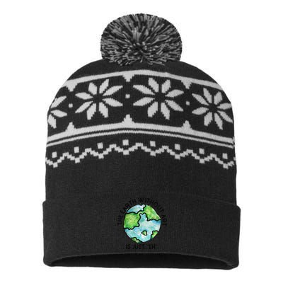 The Earth Without Art Is Just Eh Earth Day Gift USA-Made Snowflake Beanie