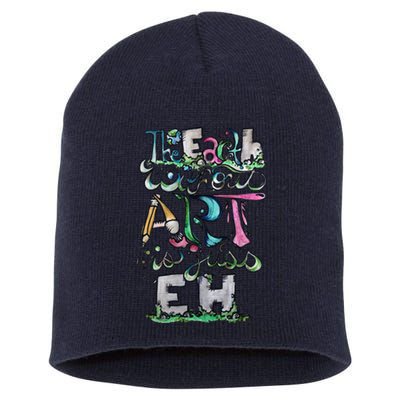 The Earth Without Art Is Just Eh Earth Day Short Acrylic Beanie