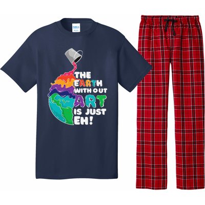 The Earth Without Art Is Just Eh Earth Day Artist Pun Gift Pajama Set