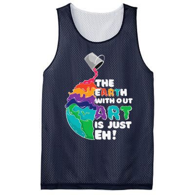 The Earth Without Art Is Just Eh Earth Day Artist Pun Gift Mesh Reversible Basketball Jersey Tank