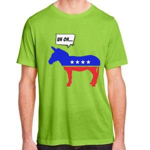 Trump Election Win 2024 Worried Democrat Donkey Reaction Adult ChromaSoft Performance T-Shirt