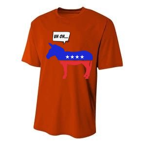 Trump Election Win 2024 Worried Democrat Donkey Reaction Performance Sprint T-Shirt