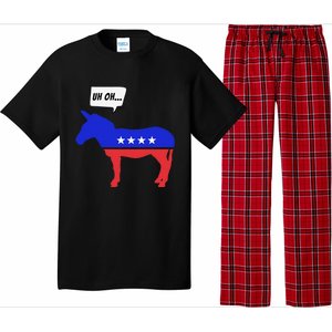 Trump Election Win 2024 Worried Democrat Donkey Reaction Pajama Set