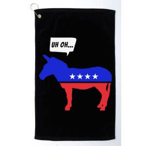 Trump Election Win 2024 Worried Democrat Donkey Reaction Platinum Collection Golf Towel